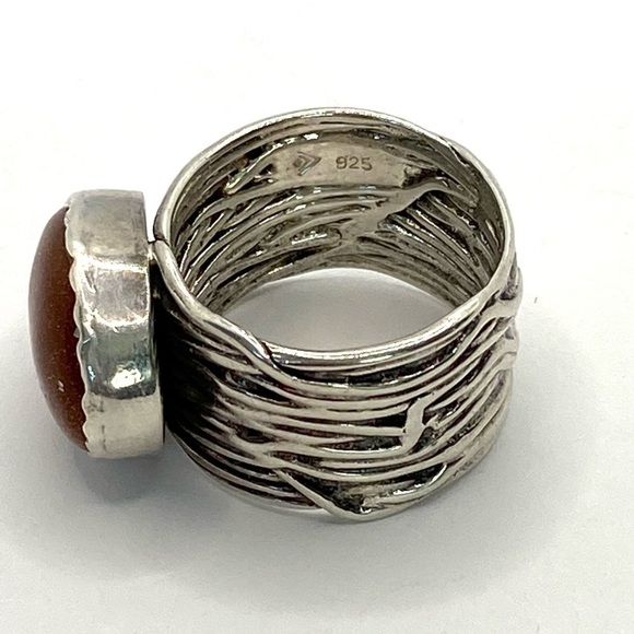 Silpada 925 Ring Goldstone size 8.25 Sterling - Picture 4 of 12